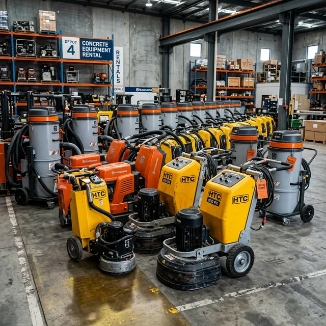 Fully stocked contractor equipment rental and sales warehouse